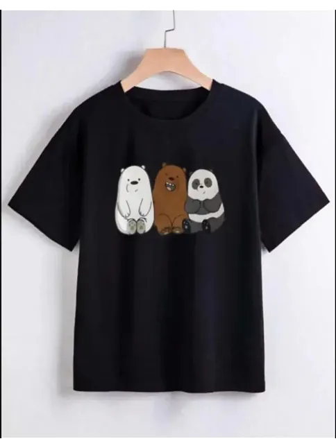 Çocuk Unisex Baskılı T-shirt - Siyah