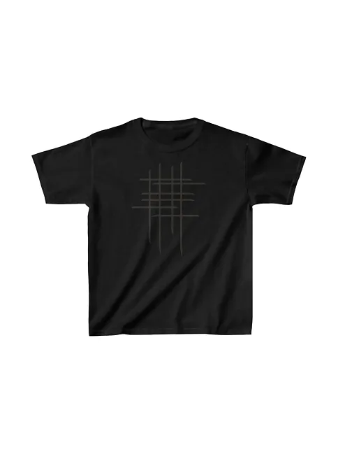 Çocuk Unisex Baskılı T-shirt - Siyah