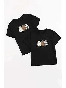 Çocuk Unisex Baskılı T-shirt - Siyah