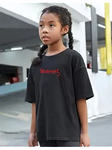 Çocuk Unisex Baskılı T-shirt - Siyah
