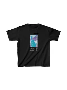 Çocuk Unisex Baskılı T-shirt - Siyah