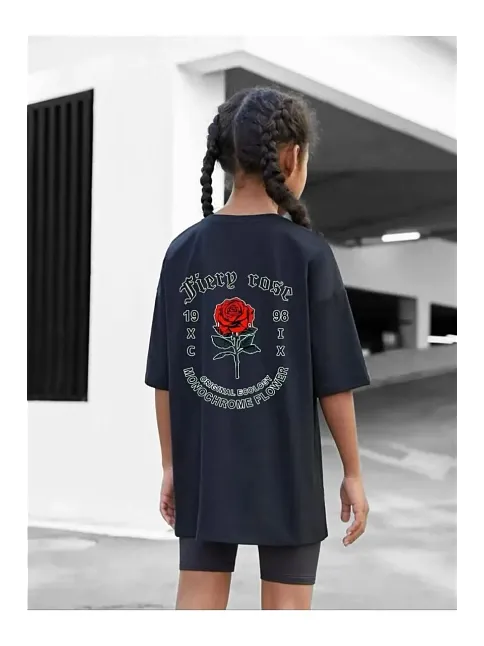 Çocuk Unisex Baskılı T-shirt - Siyah