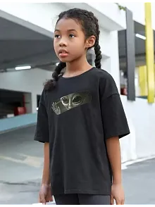 Çocuk Unisex Baskılı T-shirt - Siyah