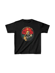 Çocuk Unisex Baskılı T-shirt - Siyah