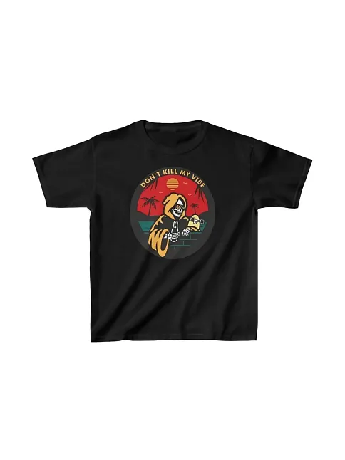 Çocuk Unisex Baskılı T-shirt - Siyah