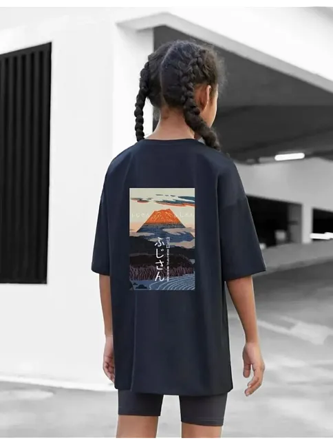 Çocuk Unisex Baskılı T-shirt - Siyah