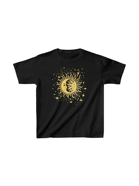 Çocuk Unisex Baskılı T-shirt - Siyah