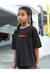 Çocuk Unisex Baskılı T-shirt - Siyah