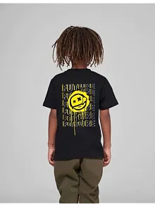 Çocuk Unisex Baskılı T-shirt - Siyah