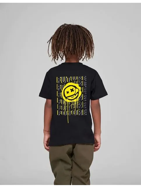 Çocuk Unisex Baskılı T-shirt - Siyah