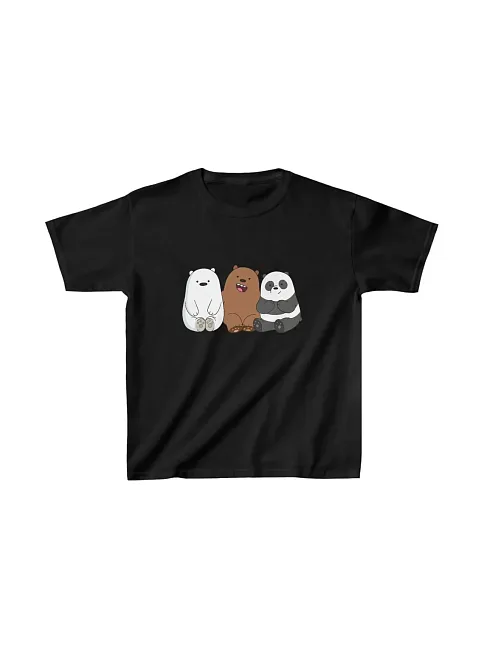Çocuk Unisex Baskılı T-shirt - Siyah