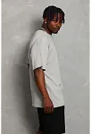 Erkek Düz Yazlık Kısa Kol Tişört Bisiklet Yaka Oversize T-shirt - Gri