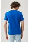 Erkek Düz Penye Tişört Bisiklet Yaka Kısa Kol Regular Fit T-shirt - Mavi