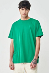 Erkek Düz Penye Tişört Bisiklet Yaka Kısa Kol Regular Fit T-shirt - Yeşil