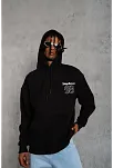 Erkek 98 Baskılı Kapüşonlu 3 İplik Pamuklu Hoodie Sweatshirt - Siyah
