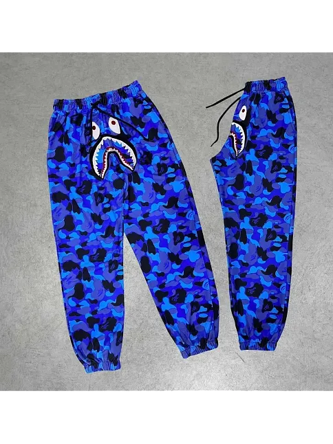 Unisex Pubg Bape X Shark Eşofman Altı - Mavi