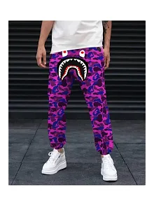 Unisex Pubg Bape X Shark Eşofman Altı - Mor