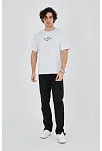 Erkek Baskılı T-shirt Kısa Kol Bisiklet Yaka Regular Fit Rahat Kalıp Günlük Tişört - Beyaz
