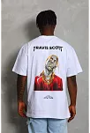 Erkek Baskılı Tişört Kısa Kol Bisiklet Yaka Oversize T-shirt - Beyaz