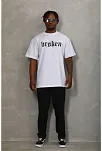 Erkek Baskılı T-shirt Kısa Kol Bisiklet Yaka Regular Fit Rahat Kalıp Günlük Tişört - Beyaz