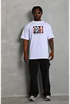 Erkek Baskılı T-shirt Kısa Kol Bisiklet Yaka Regular Fit Rahat Kalıp Günlük Tişört - Beyaz