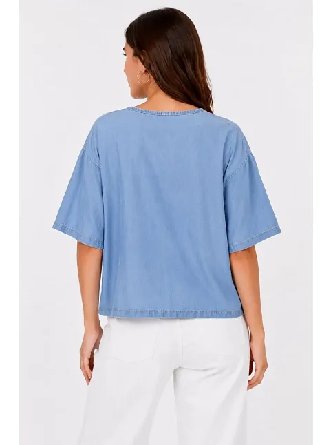 Erkek Baskılı T-shirt Kısa Kol Bisiklet Yaka Rahat Kalıp Tişört - Mavi Erkek Baskılı T-shirt Kısa Kol Bisiklet Yaka Rahat Kalıp Tişört - Mavi