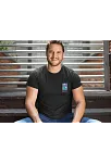 Erkek Tişort  Bisiklet Yaka Baskılı Kısa Kol T-shirt - Siyah