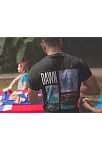 Erkek Tişort  Bisiklet Yaka Baskılı Kısa Kol T-shirt - Siyah