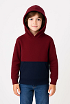 Erkek Çocuk Kapüşonlu Kanguru Cepli Parçalı Sweatshirt - Renkli