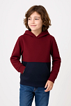 Erkek Çocuk Kapüşonlu Kanguru Cepli Parçalı Sweatshirt - Renkli