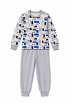 Erkek Çocuk Premium Penye Uzun Kollu Desenli Pijama Takımı 2-11 Yaş - Gri Erkek Çocuk Premium Penye Uzun Kollu Desenli Pijama Takımı 2-11 Yaş - Gri