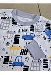 Erkek Çocuk Premium Penye Uzun Kollu Desenli Pijama Takımı 2-11 Yaş - Gri Erkek Çocuk Premium Penye Uzun Kollu Desenli Pijama Takımı 2-11 Yaş - Gri