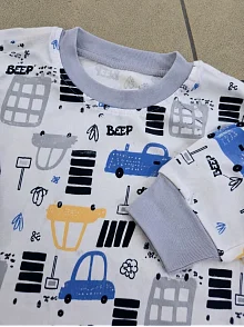 Erkek Çocuk Premium Penye Uzun Kollu Desenli Pijama Takımı 2-11 Yaş - Gri Erkek Çocuk Premium Penye Uzun Kollu Desenli Pijama Takımı 2-11 Yaş - Gri