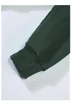 Erkek 3 İplik Pamuklu Kapüşonlu Kanguru Cepli Sweatshirt Hoodie -  Koyu Yeşil