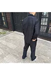 Erkek Fitilli Kadife Cepli Buggy Pantolon Oversize Rahat Kalıp - Siyah