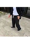 Erkek Fitilli Kadife Cepli Buggy Pantolon Oversize Rahat Kalıp - Siyah
