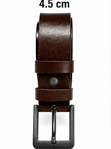 Erkek Hakiki Deri 4.5 Cm Kot Ve Kumaş Pantolon Kemeri Metal Tokalı Kahverengi