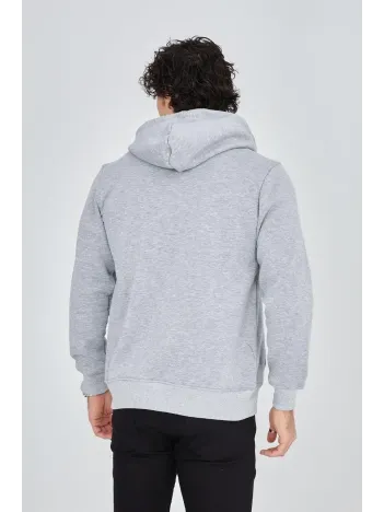 Erkek 3 İplik Pamuklu Fermuarlı Kapüşonlu Kanguru Cepli Baskılı Hoodie Hırka Sweatshirt -gri Erkek 3 İplik Pamuklu Fermuarlı Kapüşonlu Kanguru Cepli Baskılı Hoodie Hırka Sweatshirt -gri