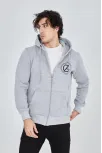 Erkek 3 İplik Pamuklu Fermuarlı Kapüşonlu Kanguru Cepli Baskılı Hoodie Hırka Sweatshirt -gri Erkek 3 İplik Pamuklu Fermuarlı Kapüşonlu Kanguru Cepli Baskılı Hoodie Hırka Sweatshirt -gri