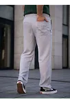 Erkek Keten Cepli Çıma Dikişli Jogger Buggy Pantalon Rahat Kalıp - Gri