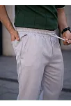 Erkek Keten Cepli Çıma Dikişli Jogger Buggy Pantalon Rahat Kalıp - Gri