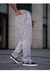 Erkek Keten Cepli Çıma Dikişli Jogger Buggy Pantalon Rahat Kalıp - Gri