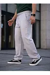 Erkek Keten Cepli Çıma Dikişli Jogger Buggy Pantalon Rahat Kalıp - Gri