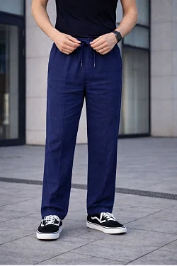 Erkek Keten Cepli Çıma Dikişli Jogger Buggy Pantalon Rahat Kalıp - Lacivert Erkek Keten Cepli Çıma Dikişli Jogger Buggy Pantalon Rahat Kalıp - Lacivert