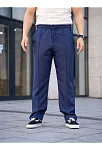 Erkek Keten Cepli Çıma Dikişli Jogger Buggy Pantalon Rahat Kalıp - Lacivert