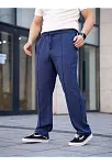 Erkek Keten Cepli Çıma Dikişli Jogger Buggy Pantalon Rahat Kalıp - Lacivert