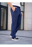 Erkek Keten Cepli Çıma Dikişli Jogger Buggy Pantalon Rahat Kalıp - Lacivert