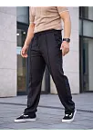 Erkek Keten Cepli Çıma Dikişli Jogger Buggy Pantalon Rahat Kalıp - Siyah
