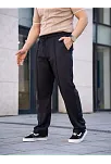 Erkek Keten Cepli Çıma Dikişli Jogger Buggy Pantalon Rahat Kalıp - Siyah