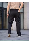 Erkek Keten Cepli Çıma Dikişli Jogger Buggy Pantalon Rahat Kalıp - Siyah